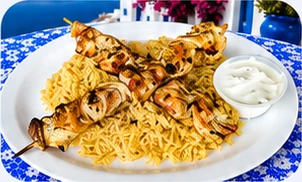 Chicken Kabob with Rice
